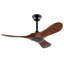 42" Solid Wood Ceiling Fan, Outdoor, 3 Blade, No Light, Walnut, For Patio Living Room Bedroom Porch, Remote Control, Water Resistant