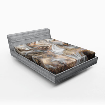 Microfiber Abstract Fitted Sheet