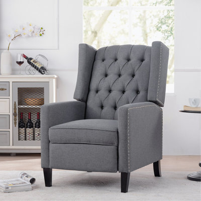 Fauteuil à oreilles inclinable manuel, fauteuil à oreilles larges Margheoala