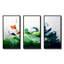 «Green and White Abstract Ink Expression I», art mural abstrait-1189545625-1189545626