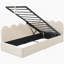 Lit de jour rembourré avec rangement et structure à lattes en métal, un canapé-lit multifonctionnel idéal pour les petits espaces et le repos confortable-693825154