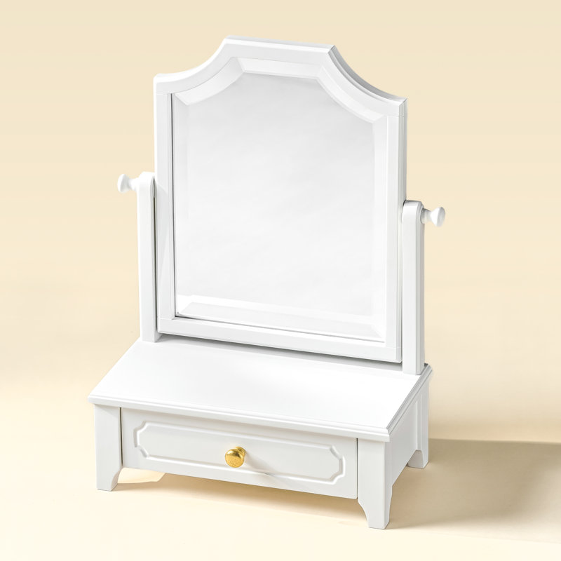 Boîte à bijoux en bois manufacturé +, Blanc