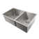 Chamonix Stainless Steel 33" L x 19" W Double Basin Undermount Kitchen Sink with Basket Strainer
