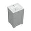 Meuble-lavabo de 20 po avec lavabo, armoire de salle de bain avec porte à fermeture douce, support de rangement et tablette réglable, gris-847921309