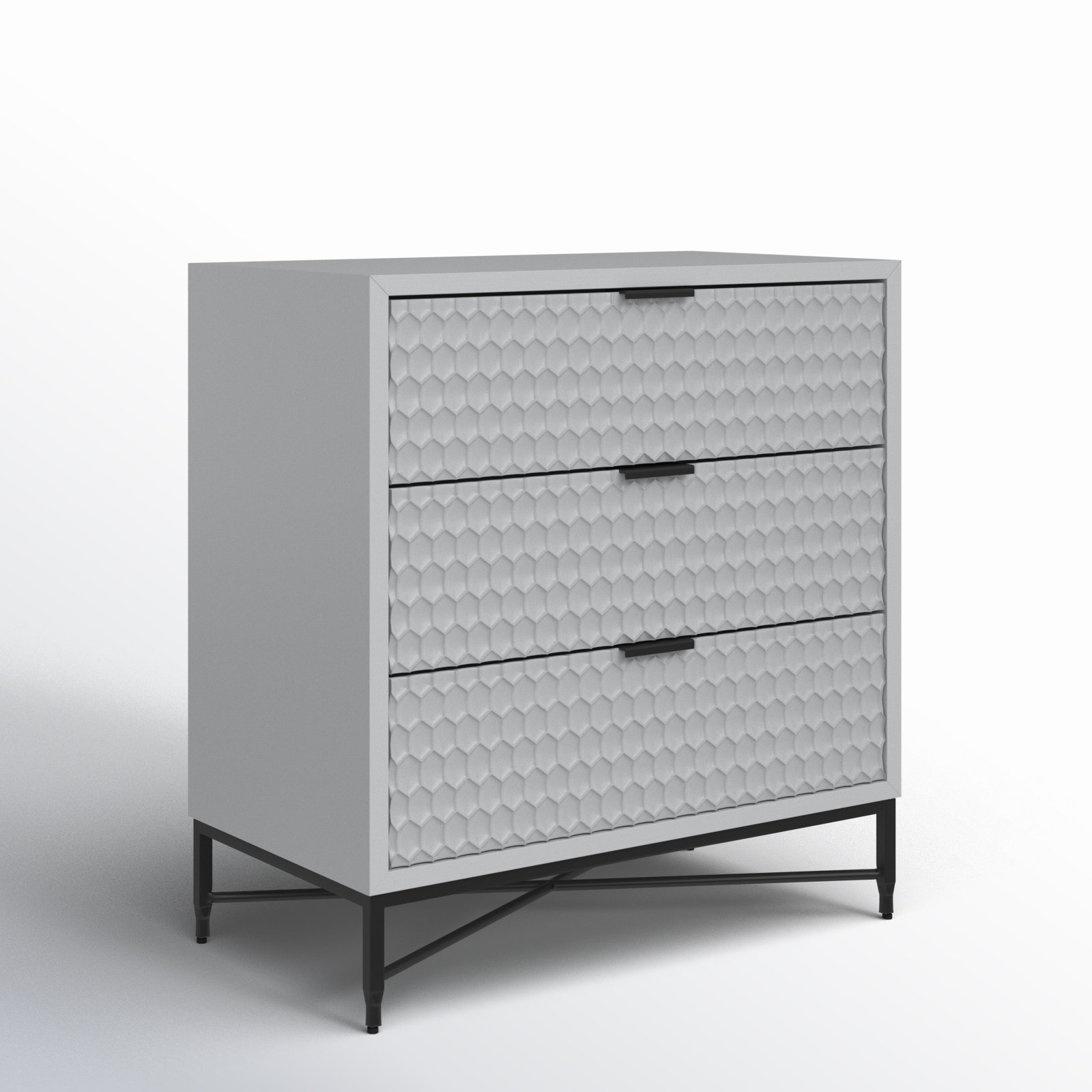 Capra 3 Drawer 32" W Chest, Sky Gray