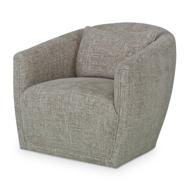 Jasper Swivel Barrel Chair, Elise Linen