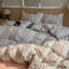 Ensemble de housse de couette en coton délavé à rayures fines Farmhouse-124943809-124943814