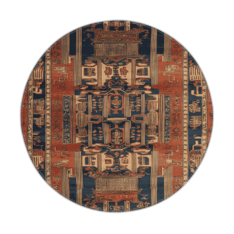 Tapis intérieur et extérieur ArtDeco, Rond 5 pi