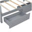 Lit mezzanine simple en L et lit plateforme simple avec 7 tiroirs et garde-corps complets en forme de L-227428773