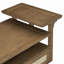 Table basse, table basse avec 1 tablette de rangement, 2 plateaux de table et 1 tiroir en rotin pour le salon-121110159
