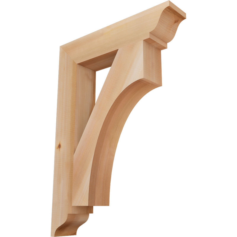 Support traditionnel l 3 3 1/2 po x P 20 po x H 28 po Westlake, Cèdre rouge de l'Ouest, Lisse, H 28 po x l 3,5 po x P 20 po