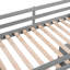 Lit mezzanine simple gris - Mobilier de chambre à coucher fonctionnel avec 14 lattes pour créer un environnement confortable sans fondation