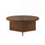 1 table basse ronde ci-dessous brun