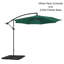 Offset Patio Umbrella 10Ft Cantilever Outdoor Umbrella with Base Included Canopy with Heavy-Duty Steel Ribs and Vertical Tilt by Pure Garden (Green)-147838604