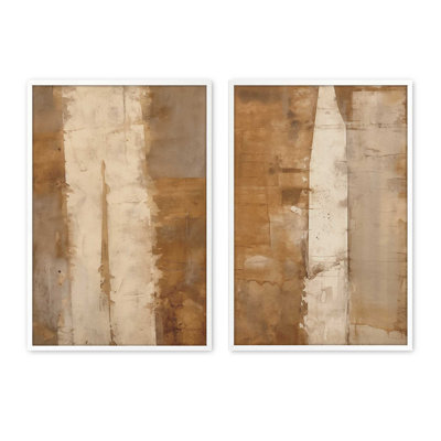 Sienna Strips Set of 2 Prints in a Frame