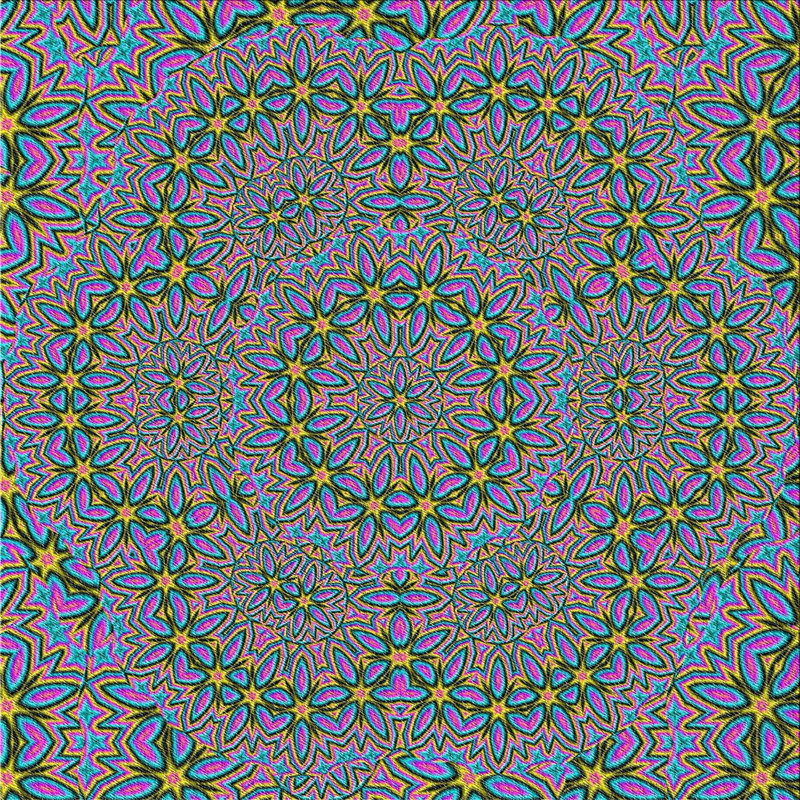 Floral Indoor Rug, Square 4'