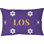 Coussin en polyester filé LA mauve, doré et blanc 25 po x 18 po