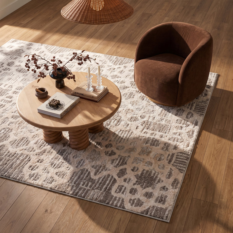 Tapis rectangulaire Kennily avec envers antidérapant, Rectangle 7 pi 10 po x 10 pi 10 po
