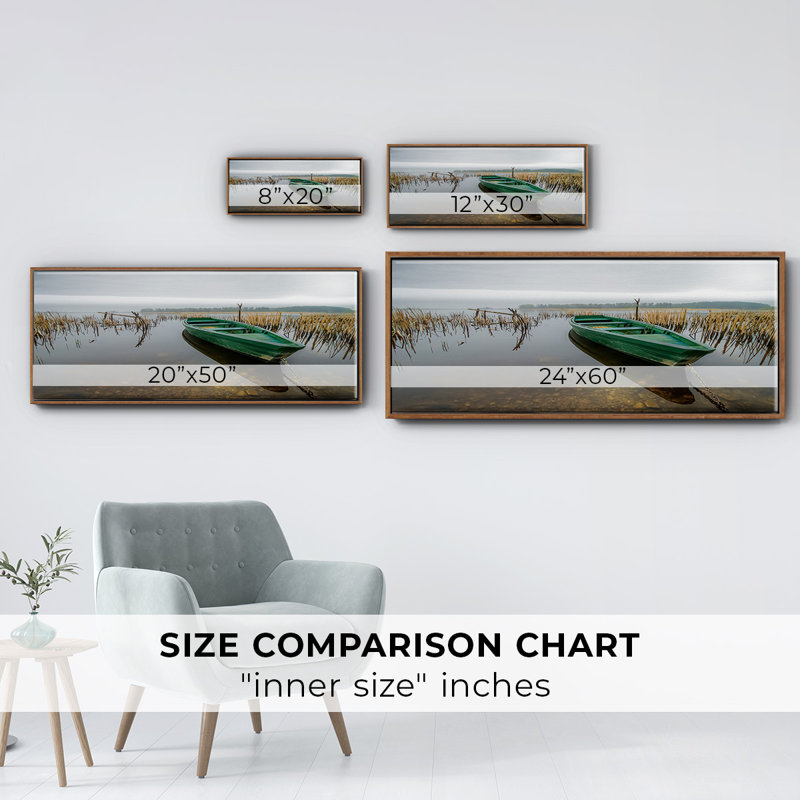 Green One- Framed Canvas