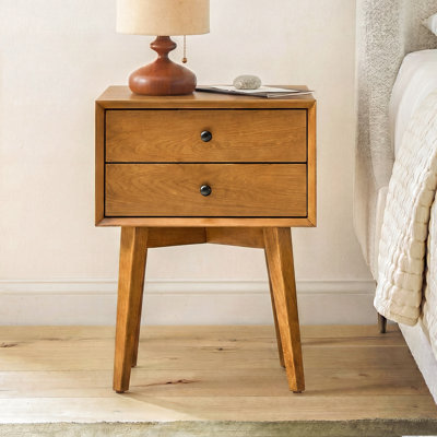 Boneva Mid-Century Modern 3-pieceBedroom Set with Nightstand