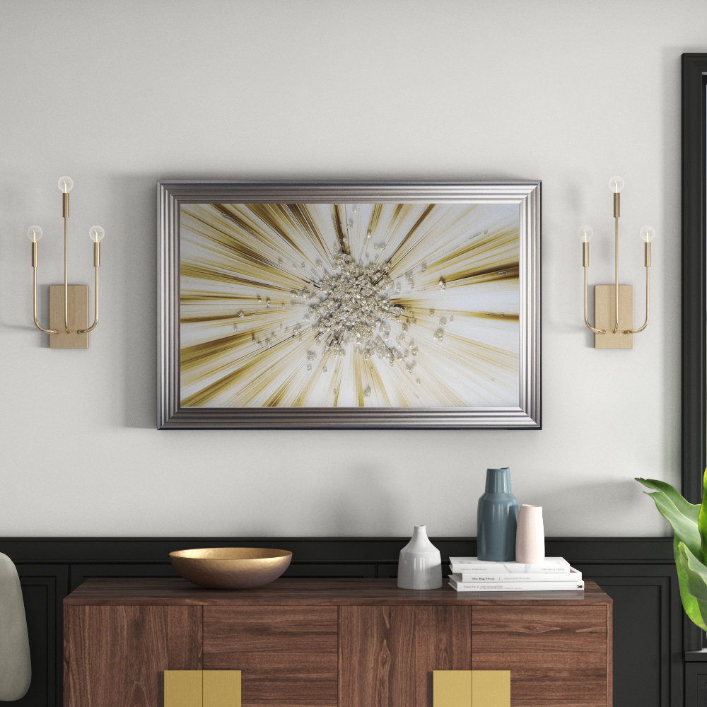 'Gold Blast' Framed Graphic Art Print