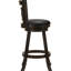 2 tabourets de bar pivotants Cappuccino - Ton, rembourrage noir, tendance et salle à manger de 2 finitions, siège pour