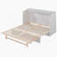 Grand lit escamotable avec grands tiroirs, blanc
