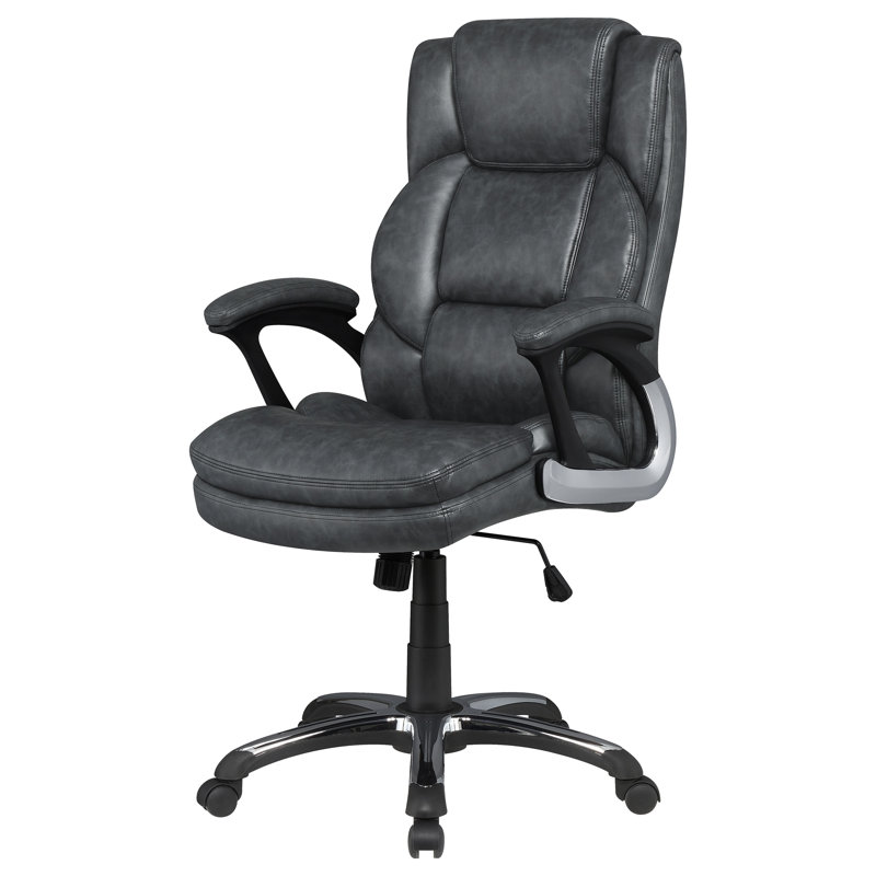 Chaise de travail en polyuréthane Maresca, Gris