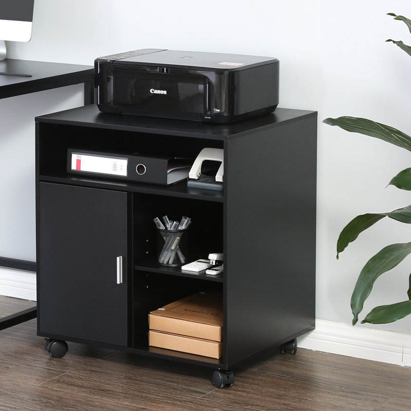 23.6'' H x 19.7'' W Printer Stand with Wheels