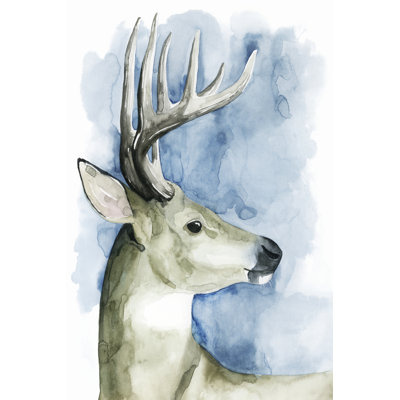 Wandering Stag II by Grace Popp - Wrapped Canvas Painting