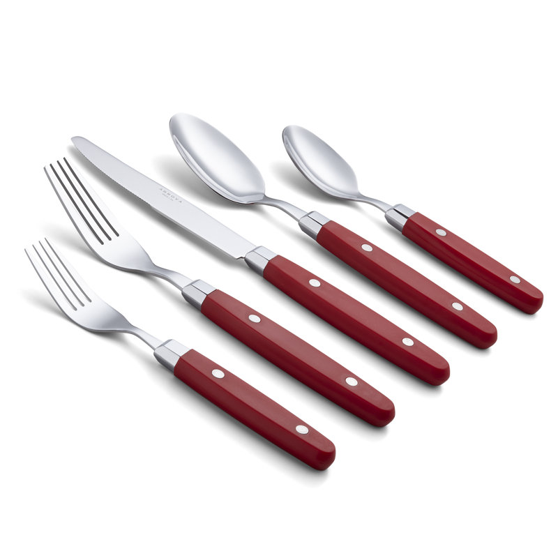 Ensemble de couverts 20 pièces, service pour 4, Rouge