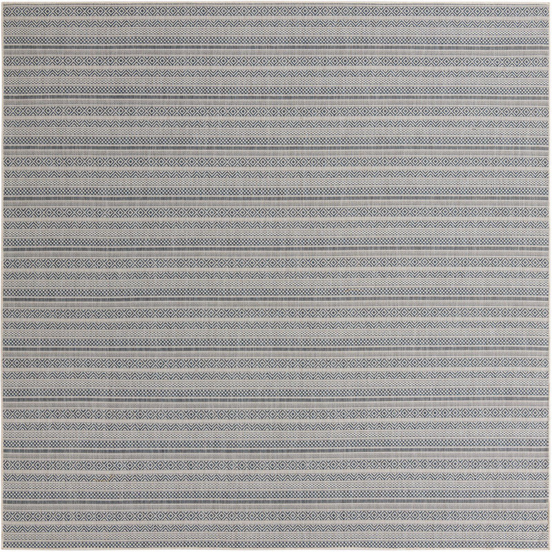 Evolet Striped Indoor / Outdoor Rug, Square 10'