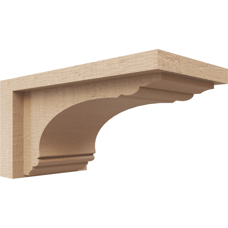 Corbeau en bois de cèdre brut Warren Rough 4 po x P 8 po x H 4 po, H 4 po x l 4 po x P 8 po