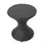 Table d'appoint d'extérieur en osier brun de 16 pouces Hourgla