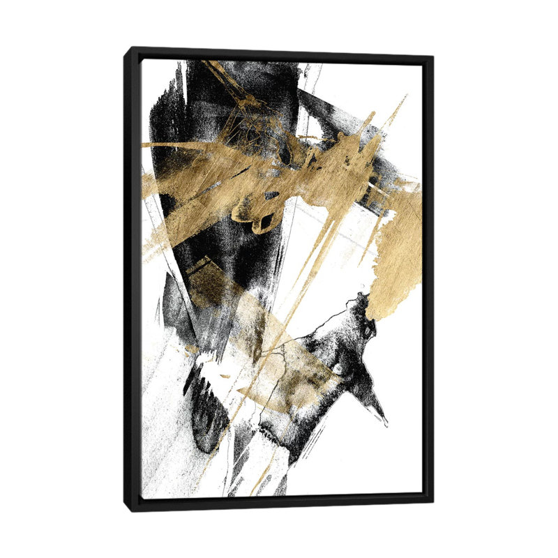 « Glam & Black I » par Jennifer Goldberger-impression, H 60 po x l 40po x P 1,5 po, Toile avec cadre noir