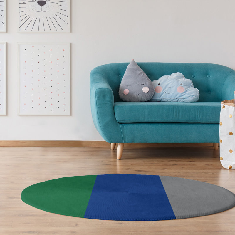 Chenille Indoor Rug, Round 5'