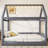 Grey Full House Daybed With Led Lighting
