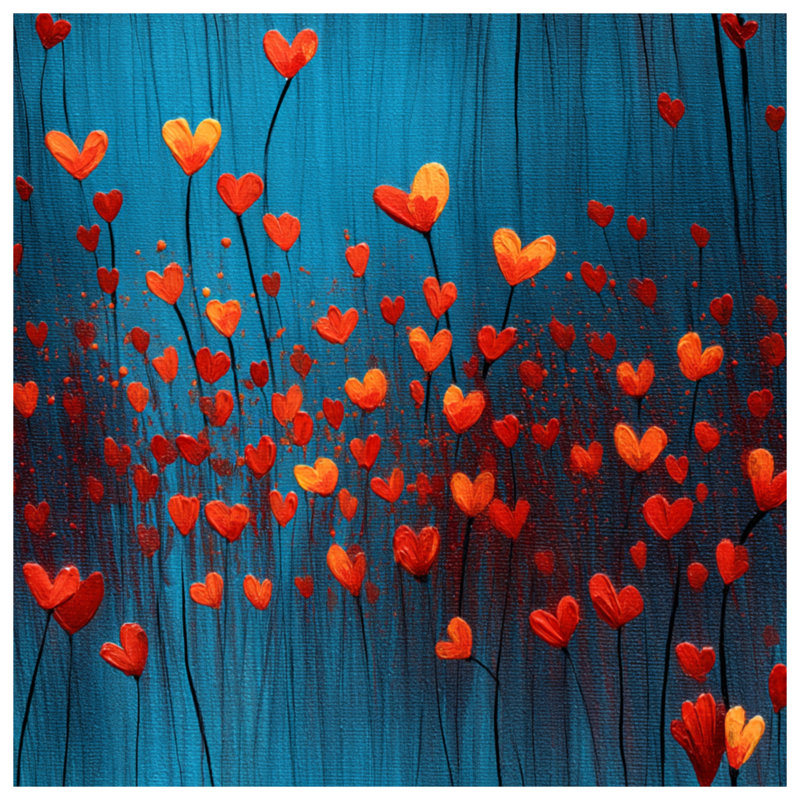Coussin Heart Flowers, 14 X 14 pouces