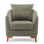 Upholstered Barrel Chair With Footstool-1484335241