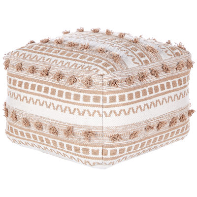 Bellaire 50cm Wide Square Pouf Ottoman