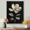 Magnifique photo botanique grise et noire - magnolia