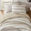 Ensemble d'édredon rayé 2 pièces pour lit simple / simple TG avec taies décoratives et texturé toutes saisons