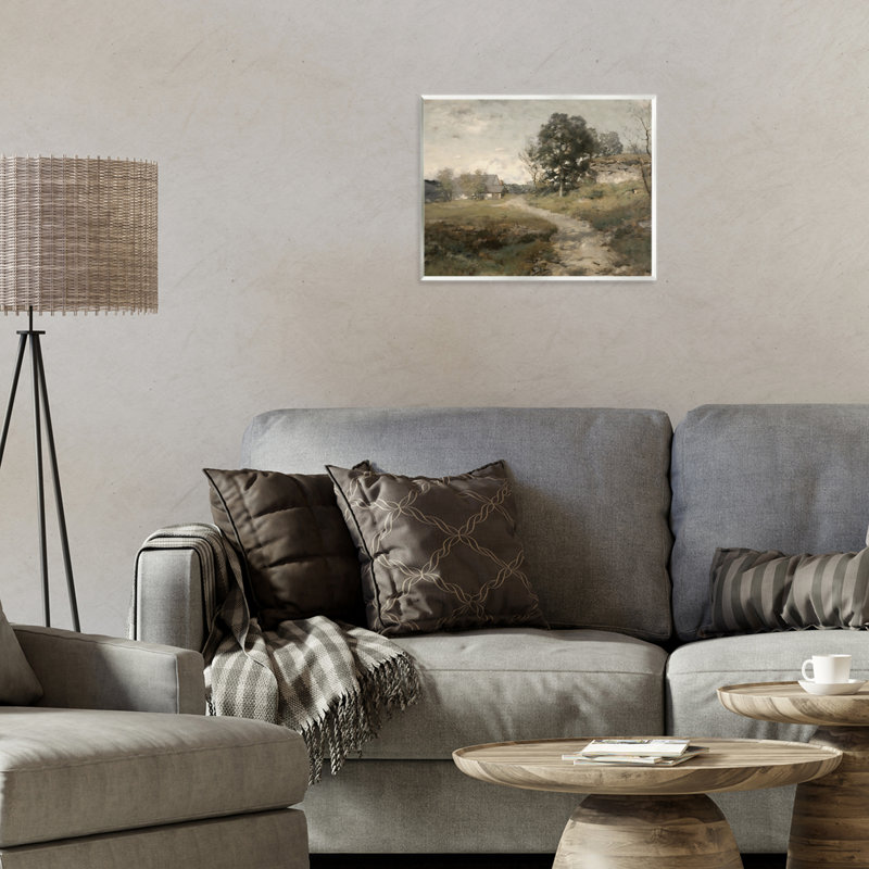 «Vintage Farmhouse Scenic Landscape», plaque murale par Riley B