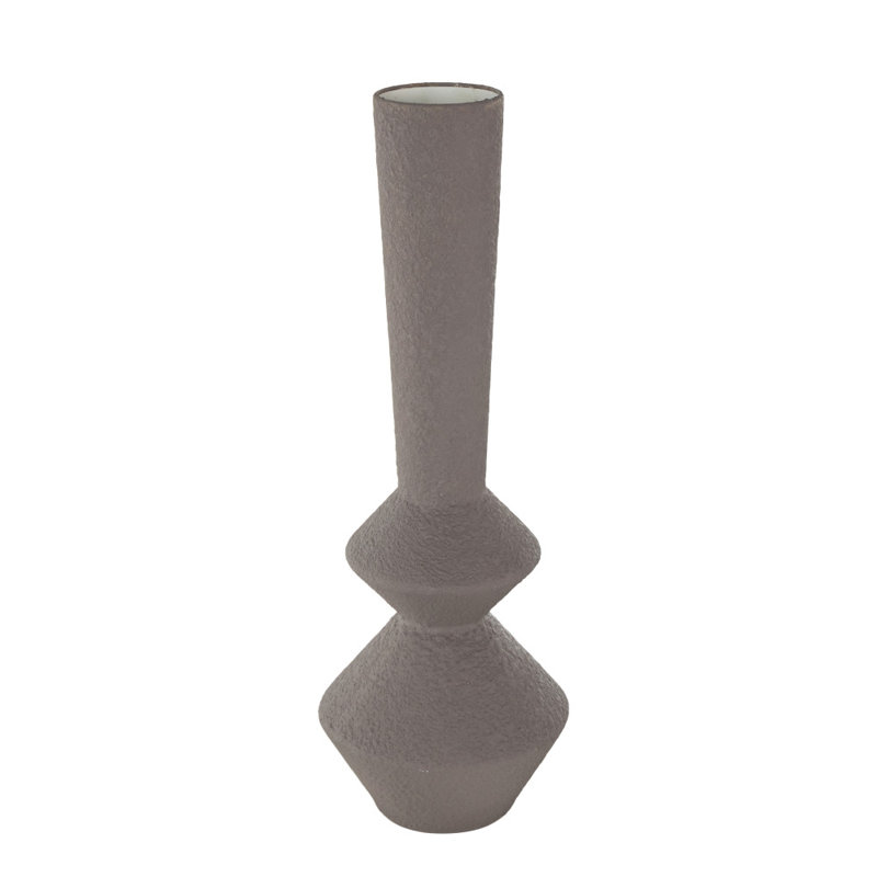 Cole And Grey Metal Art Deco Fluted Decorative Vase