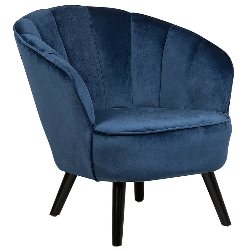 Dartford Velvet Barrel Chair, Dark Blue