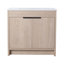 Meuble-lavabo autoportant de 36 pouces avec lavabo en céramique et 2 portes d'armoire à fermeture en douceur, parfait pour les salles de bain modernes et fonctionnelles-2141619270-2141619265-2141619266
