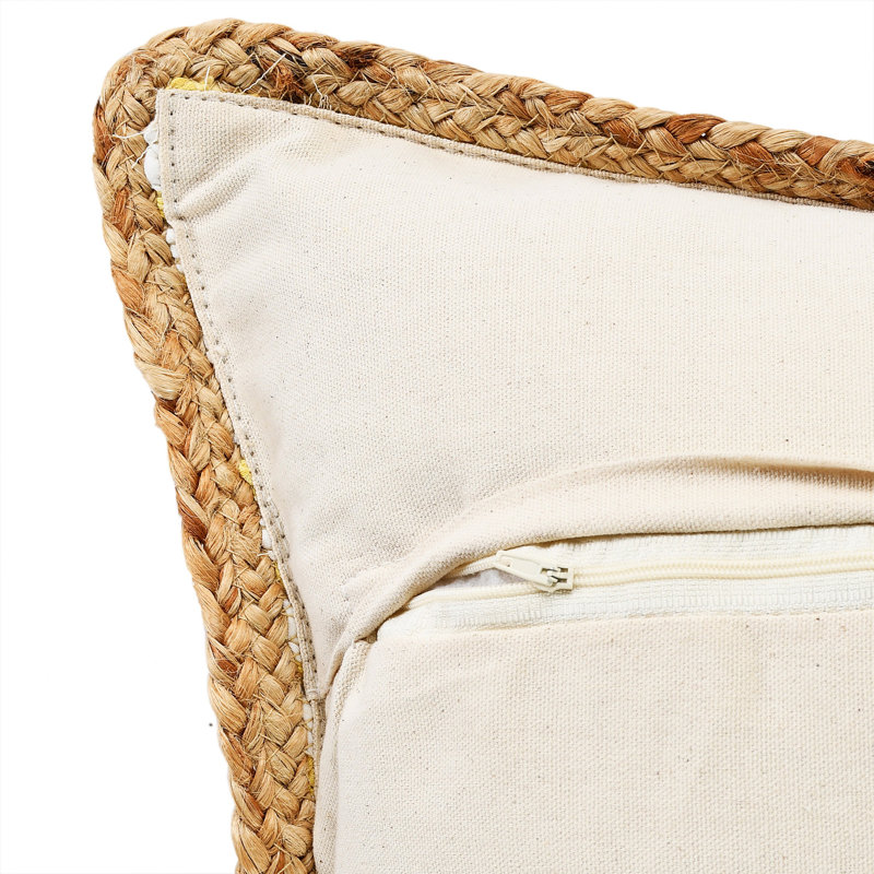 Riley Fringed Throw Pillow, Yellow