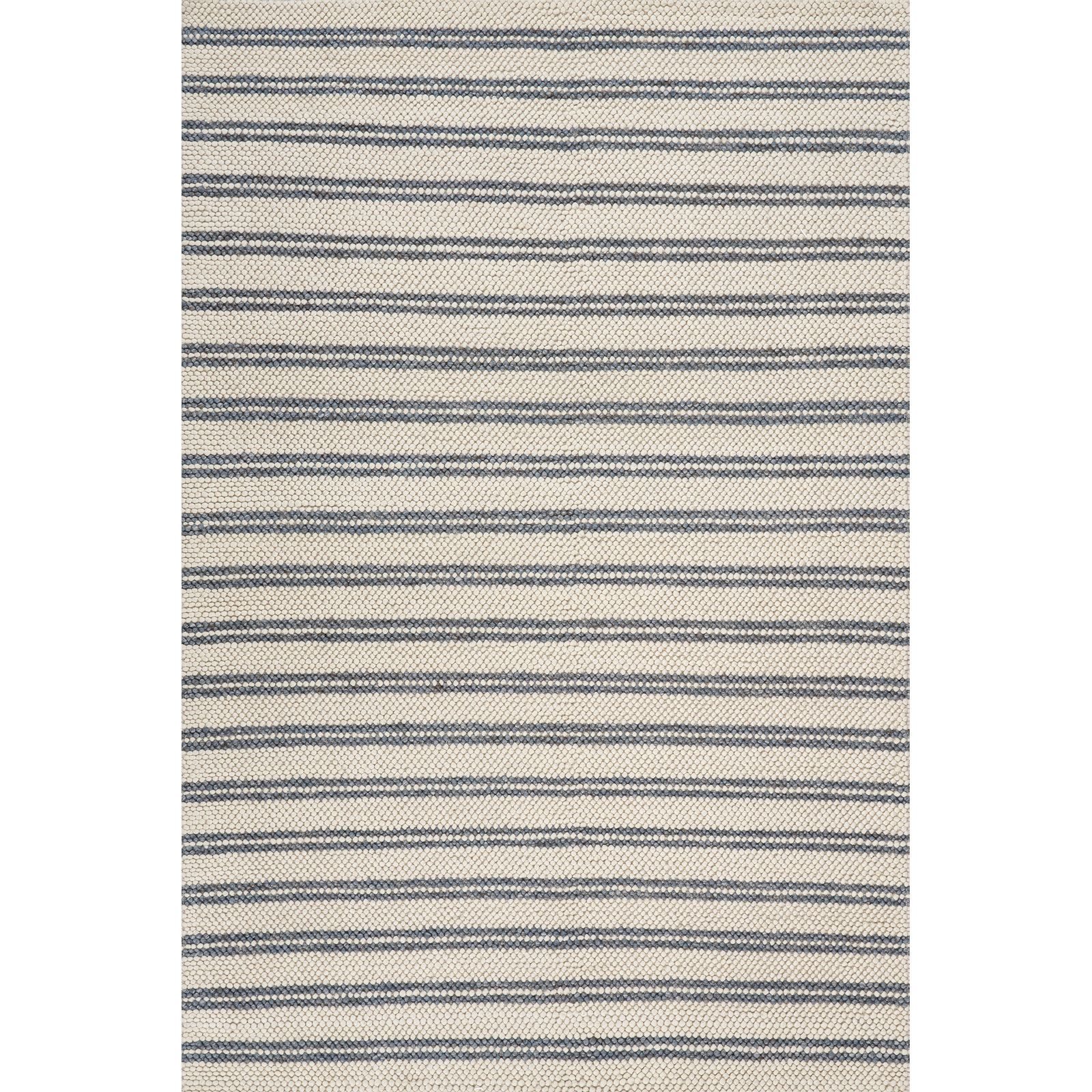 Venit Hand-Hooked Striped Farmhouse Rug, Runner 2'6" x 8'