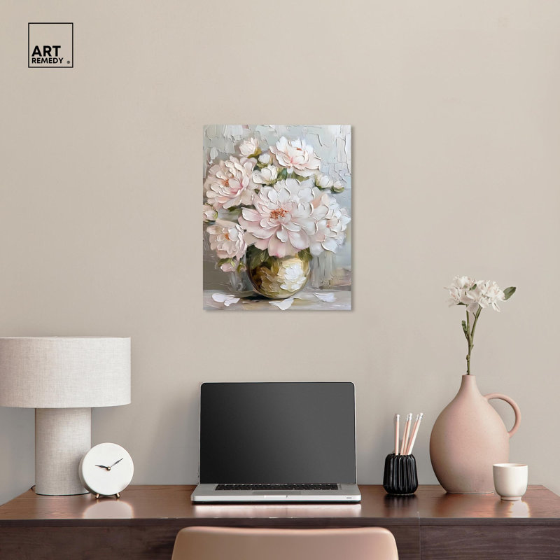 «Soft Soft Symphony Canvas Elegant Florals» par , Toile tendue, H 20 po x l 16 po