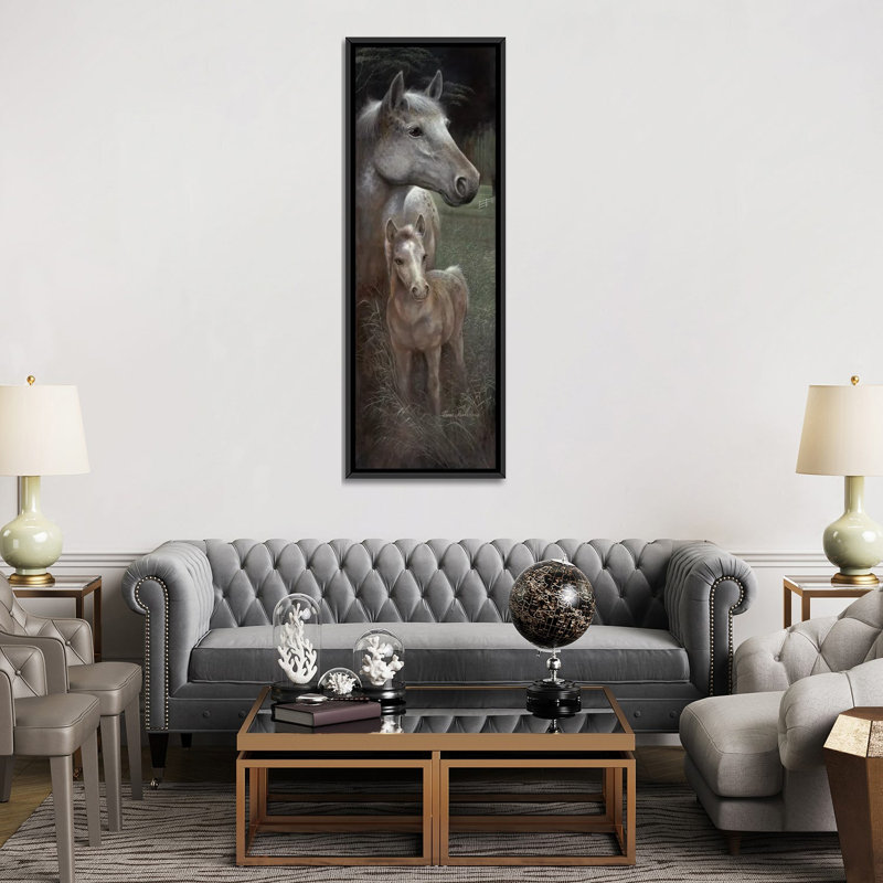 «Meredith's Tammy», peinture sur toile tendue, H 72 po x l 24 po x P 1,5 po, Toile avec cadre noir